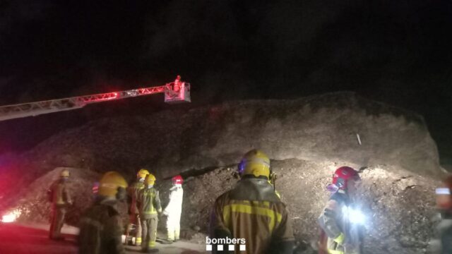 Imatge de l'actuació dels Bombers
